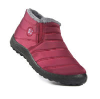 Botas De Nieve Para Mujer Botines De Invierno Con Plush Impermeables Y Antideslizantes Zapatos De Plataforma Unisex Con Tacón Bajo - details 16