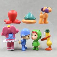 Juego De 7 Figuras Kawaii Pocoyo De Película Y TV En PVC Animal Bird Duck Elephant Modelo De Juguete Ornamento Escena Figuras Anime Cartoon Lindo - details 1