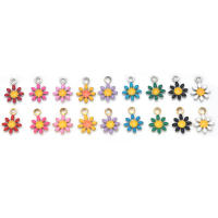 20Pcs Colgante De Acero Inoxidable Con Enamel Flor Encanto Para Manualidades Joyería DIY Pendientes Collar Pulsera Creación De Joyas - details 11