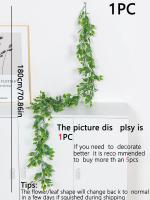 Corona De Hojas De Iva Artificial 7.5 Metros Vines De Plantas Falsas Para Decoración De Hogar Boda Navidad Interior Exterior Jardín Festivales - details 17