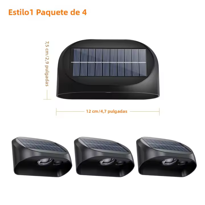 Lámpara De Pared Solar Para Jardín Con Modos RGB Blanco Cálido Luz Decorativa Impermeable Para Patio Puerta Y Cerca Exterior - 1