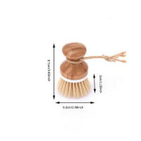 Cepillo De Limpieza Para Cocina Con Manija Larga De Bambú Cepillo De Lavado De Platos Suave Para Ollas Y Sartenes Antideslizantes Para Fregadero Y Estufa - details 9