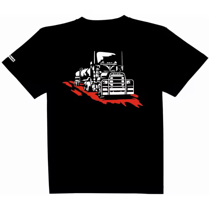 Camiseta Negra Manga Corta Pelicula Camiones Algodon Unisex Film Convoy Globetrotter - 1