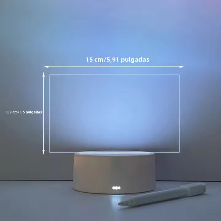 Lámpara Nocturna LED Creativa Con Tablero De Notas Y Pluma Poder USB Regalo Para Niñas Y Amigos Para El Dormitorio - 1