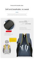 Mochila Impermeable Para Hombres Ultra Ligera Con Capacidad Para Portátil De 15.6 Pulgadas Estilo Casual Con Flecos Reflectantes Bolsa De Espalda Para Libros - details 9