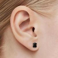 Pendientes de Plata de Primera Lei with Motivo en Ónix Facetado, Elegantes y Sobrios - details 4