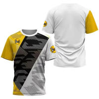 Camiseta Deportiva Estampada Para Hombres Verano Casual Cuello Redondo Manga Corta Talla Grande Cómoda Transpirable Y De Secado Rápido - details 2