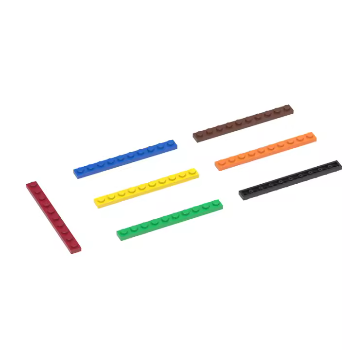 Wange 61Pcs Accesorios De Bloques Finos 1x10 Compatible Con Bloques De Construcción Para Niños Caja De Regalo De Juguetes De Plástico ABS Tamaño Pequeño - 1