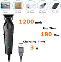 Cortador De Pelo Profesional Kemei 2299 Para Hombres Con Corte Cero Y Cuchilla T-Shaped Recargable Sin Cable Longitud Mínima Menos De 0.5mm - details 2