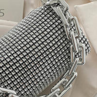 Bolso De Hombro Para Mujer 2024 Nueva Con Diamantes Y Rhinestones Bolso De Mano Brillante Bolso Cruzado De Moda Con Cierre De Cremallera - details 16