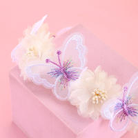 1pc Diadema Para Niñas Con Decoración De Flor Accesorios Para El Cabello Para Mujeres Diadema Multifuncional De Poliéster Para Exterior O Interior - details 7
