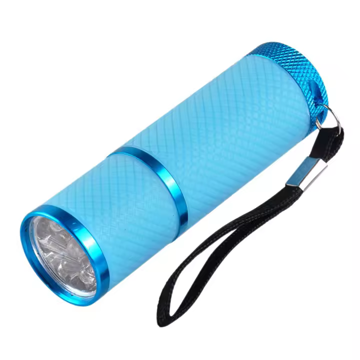 SSITO Lámpara de Uñas UV 9 LED, Secador de Esmalte de Gel de Curado, Linterna de Mano, Accesorios Profesionales de Arte de Uñas, Azul - 1