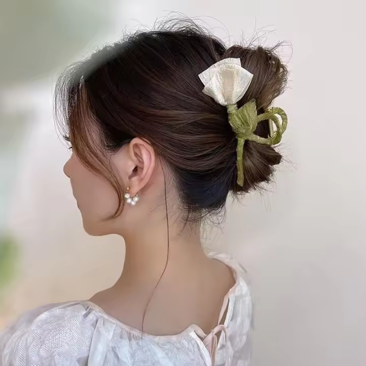 Haimeikang Clip De Cabello De Tulipán Para Mujer Accesorios De Cabello Elegantes Para Moño Con Diseño De Caracol Decorativo Moda Casual - 1