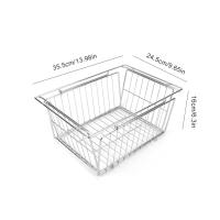 Cesta De Almacenamiento Multifuncional Para Mesa De Camping Plegable Porta Ollas Tazas Platos Soporte Cesta Accesorios IGT Material Acero Inoxidable Color Plateado - details 14