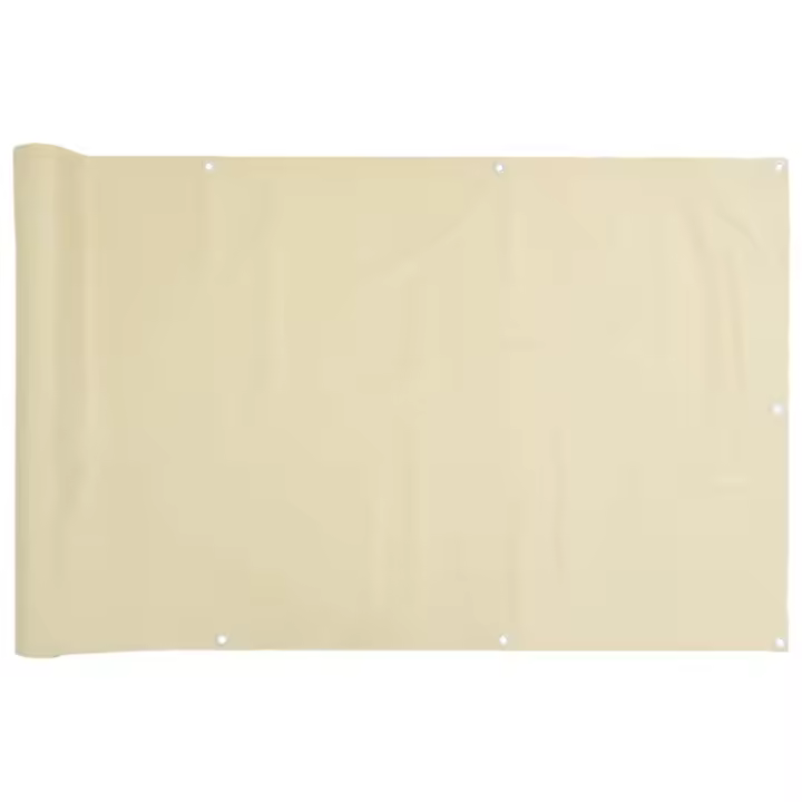Pantalla DE PRIVACIDAD DE Balcón PVC crema 600x75 cm - 1