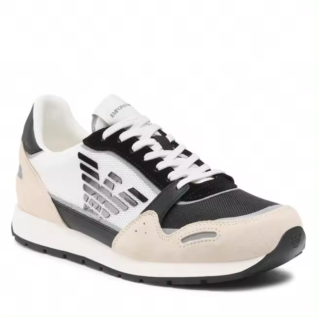 Emporio Armani Zapatillas Zapatos Hombre Beige Negro X4X537 XM678 Q826 - 1
