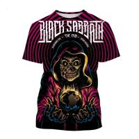 Camiseta Estampada De Black Sabbath Estilo Hip Hop Para Hombres Y Mujeres Moda Verano O Collar Y2K Top Casual Corta - details 2