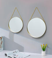 Espejo Decorativo Nórdico De Hierro Forjado Redondo Pared Montado Espejo De Baño Dormitorio Decoración Hogar Vidrio Maquillaje - details 2