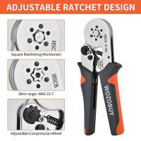 Kit De Herramientas Eléctricas WOZOBUY HSC8 6-4A/6-6A Acrimpadores Con Tijeras Y Retirador De Tubo Pliegos De Acero Al Carbono Aislados - details 1