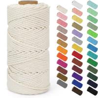 Cordón De Algodón Para Macramé 4mm Natural Para Colgadores De Plantas Paredes Manualidades Regalos Y Decoraciones De Boda 100m - details 0