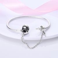 Pulsera De Plata Esterlina 925 Para Mujer Con Encantos De Corazón Llave Clover De Cuatro Hojas Cadena De Serpiente Pulsera Original DIY Joyería - details 6