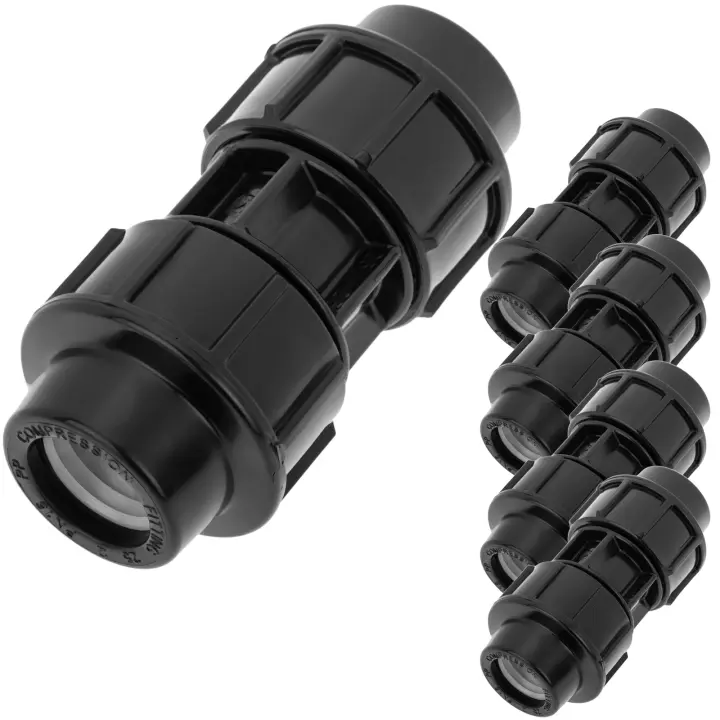 Pack de 5 unidades enlace de polipropileno de 25 mm de 3/4“ para sistema de riego - PrimeMatik - 1