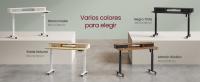 VASAGLE Escritorio Eléctrico, Regulable en Altura, 60 x 140 x (72-120) cm, Ajuste Sin Escalonamiento, con Soporte para Monitor, Gancho, Función Memoria, Blanco Nube/Marrón Rústico/Roble Natural - details 7