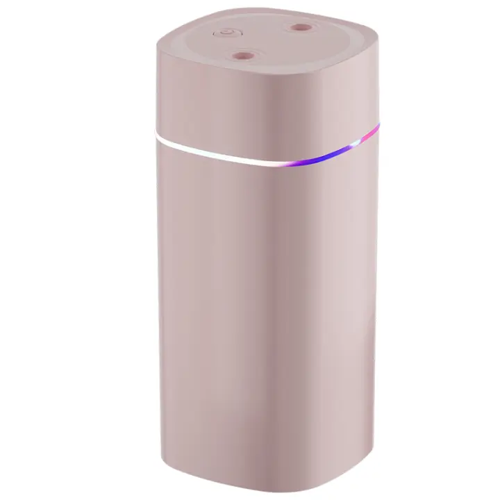 Humidificador de aire pequeño de 6,5*3 pulgadas, humidificador silencioso de niebla fría de 600 ml, apagado automático, con luces de colores, 2 modos, humidificador de doble niebla, adecuado para escritorios de automóviles - 1