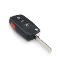 Carcasa De Llave Remota KEYYOU Para Skoda Octavia VW Volkswagen Golf Mk6 Tiguan Polo Passat CC SEAT 10 Piezas 2/3/4 Botones Reemplazo - details 4