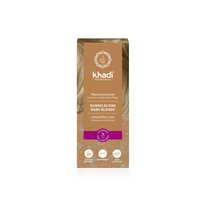 Tinte herbal Rubio Oscuro/Ceniza 100g Khadi - 1