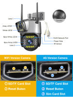 Cámara IP Dual Lente 4G WiFi 8MP 4K Vigilancia Cámara De Seguridad Exterior Inalámbrica Visión Nocturna Zoom Digital CCTV V380 - details 11