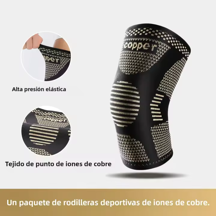 1PC Rodillera De Cobre Para El Alivio Del Dolor De Artritis Soporte De Rodilla Compresión Para Deportes Y Alivio Del Dolor De Rodilla - 1