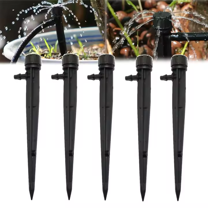 50Pcs Derrame Ajustable De 8 Agujeros Con Espinas Dispositivo De Riego Por Aspersión Para Jardín Y Estufa Del Invierno Unidad De Conexión De 4mm - 1