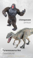 Modelo Realista De Dinosaurio Tyrannosaurus Rex Vs Gorila Juguete Educativo Para Niños Regalo De Cumpleaños Colección De Animales Prehistóricos - details 0