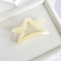 Pinza De Pelo De Acrílico Con Agarre Suave Dientes De Tiburón Simple Accesorio De Pelo De Lujo Decorativo Para Mujer - details 7