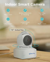 Cámara IP WiFi 4MP Para El Hogar Con Audio Bidireccional Y Rotación De 355 Grados Cámara CCTV Inalámbrica Con Puerto RJ45 Para Seguridad Interior - details 1