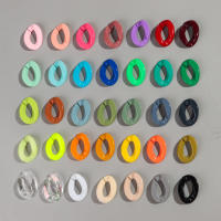 30pcs Cuentas De Acrílico Geométricas Solas En Color Para Hacer Pulseras Collares Cadenas De Gafas Accesorios De Joyería DIY De 20x30mm - details 1