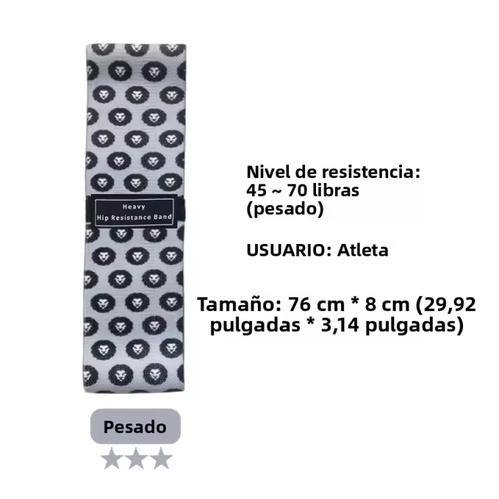 Banda De Resistencia Elástica Para Ejercicio De Glúteos Y Piernas Antideslizante De Terciopelo Uso En Yoga Y Fitness Equipamiento De Ejercicio Para Hombre Y Mujer - 1