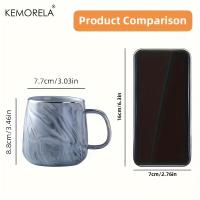 KEMORELA Taza De Café Creativa De Cerámica Con Borde Dorado 400ml Ideal Para Desayuno Regalo De Vacaciones Taza De Mano - details 1