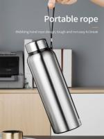 Botella Termo De Acero Inoxidable 1L Para Agua Fría Y Caliente Té Café Con Aislamiento Térmico De 12-24 Horas Portátil Y Ecológica - details 9