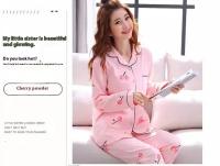 Conjunto De Pijamas Para Mujer De Cuatro Estaciones Con Cuello En V Y Pantalones Largos Estampado a Cuadros Y Rayas 2 Piezas Ropa De Dormir Casual - details 2