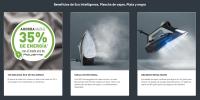 Rowenta Eco Intelligence Steam Iron, plancha de vapor, tecnología Eco Intelligence, diseño ecológico, potente distribución del vapor, punta de alta precisión, segura y fácil de usar, DW6340D1 - details 1