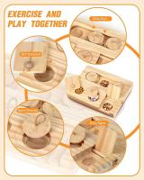 Alimentador De Madera Para Hamster Juguete Educativo Para Mascotas Domésticas Con Atrayente De Alimentos Para Oso Dorado - details 2