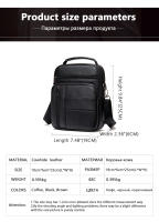 Bolso De Hombro Para Hombre WESTAL De Cuero Genuino Bolsa Mensajera Cruzada Para Tableta De 7.9 Pulgadas Y Móvil Bolsillo De Correa Estilo Vintage - details 7