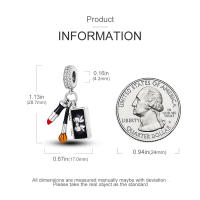 Perlas De Perfume Para Mujer Plata Esmaltada Colgante De Zapatos Altos Y Lápiz Labial Para Pulsera DIY Joyería - details 58