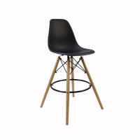 Silla  de Bar alta ,TABURETE  alto asiento nórdico moderno, respaldo de moda, silla de Bar con patas de MADERA de estilo nordic,sillas de comedor mueble estilo nórdico medieval, para escritorio, comedor  ema - details 3