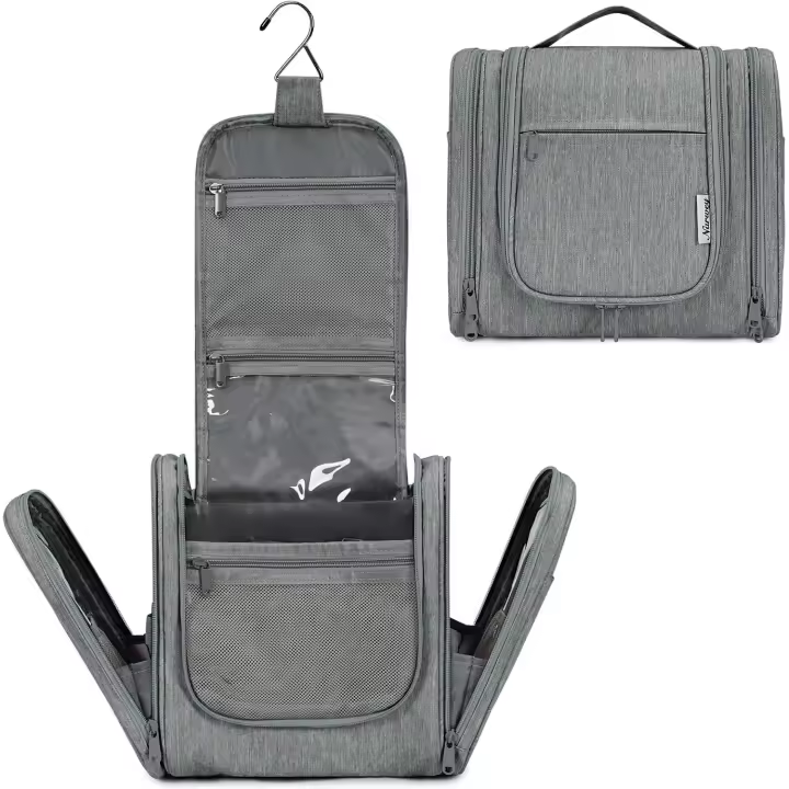 Neceser de Viaje para Hombres y Mujeres, Kit de Viaje Dopp, Bolsa de Azar para Accesorios de artículos de tocador (Negro) - 1