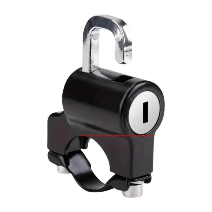 Cerradura De Seguridad Portátil Para Motocicleta Y Bicicletas Universal Antirrobo Para Manillar De 22-28mm Accesorios Moto Negro - 1