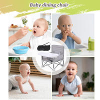 Trona portátil plegable para bebé con correa de seguridad y bandeja de comedor, silla de playa para niños, cómodo asiento de alimentación para niños que acampan - details 6