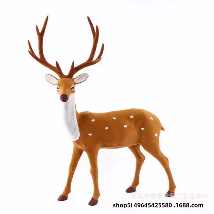 Reindeer De Peluche Simulación Para Decoración De Navidad Y Año Nuevo Tamaño 15/20/25/30/35/40cm Adornos De Ciervo Para El Hogar - 1